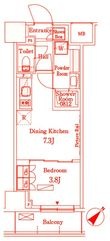 パークアクシス横浜伊勢佐木町通りの間取図