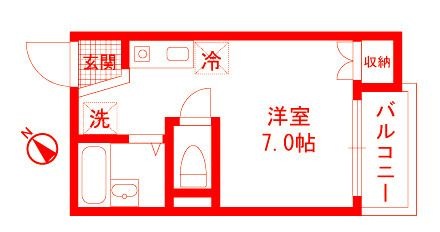 拡大写真:ラウレア 1階103の間取り