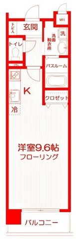 拡大写真:カーサ・グランデ生麦 2階203の間取り