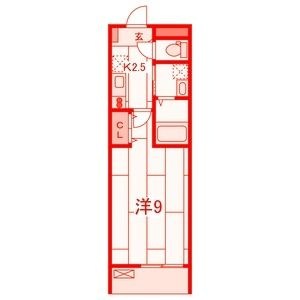 拡大写真:Three Forest 1階102の間取り