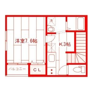 拡大写真:シャテロ生麦 3階301の間取り