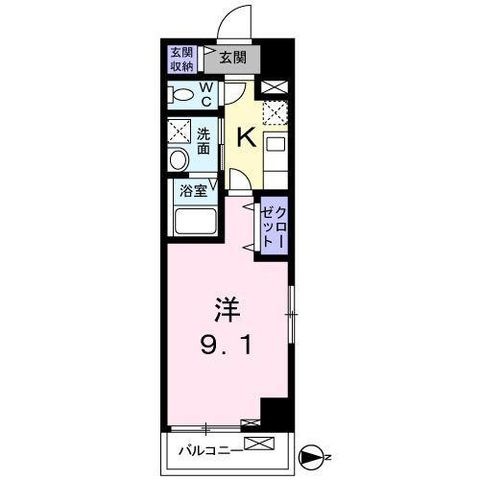 拡大写真:プラステ東島田 7階702の間取り
