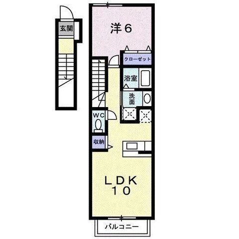 拡大写真:岡山市中区乙多見 2階202の間取り