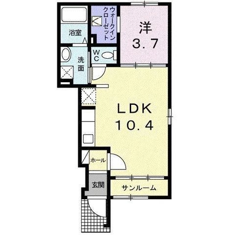 拡大写真:サンリット 1階102の間取り