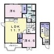 クレスト-ル夏澤Bの間取図