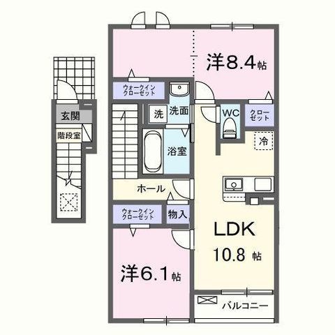 拡大写真:光テラス II 2階202の間取り