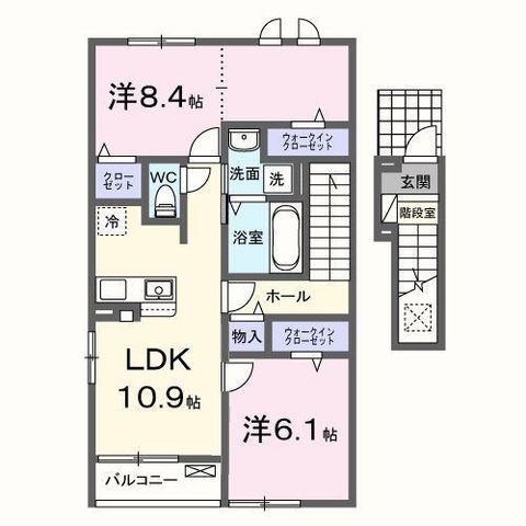 拡大写真:光テラス II 2階205の間取り