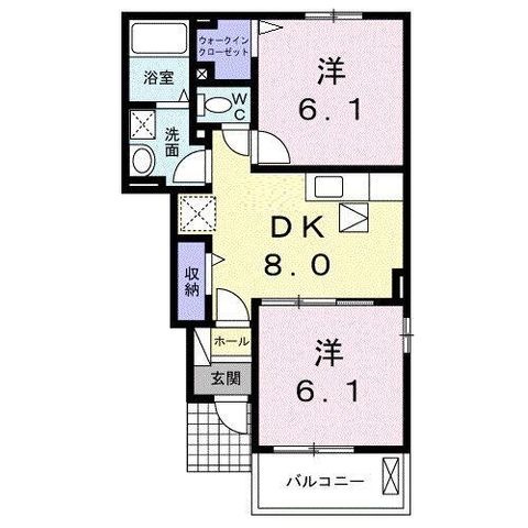拡大写真:ヴィヴァーチェ II 1階103の間取り