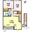 リバブル北高下B棟の間取図