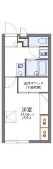 レオパレスめるすぃーⅡの間取図