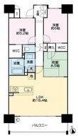 ソシオ広駅前セカンドコートの間取図