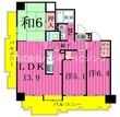 INSURANCE(インシュランス)　BLDG.(ビルディング)　Ⅸ(ナイン)船の間取図