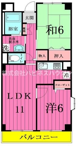 拡大写真:ル・モンテストS 3階301の間取り