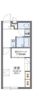 レオパレスドルフフクサトの間取図