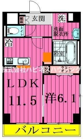 拡大写真:Y’s STATE 天王台 4階404の間取り