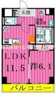 写真:Y’s STATE 天王台 4階406の間取図