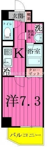 拡大写真:LaSante柏 4階401の間取り