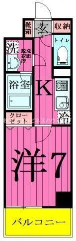 拡大写真：ＬａＳａｎｔｅ柏 3階302の間取り