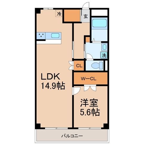 拡大写真：尼崎市杭瀬北新町１丁目 4階403の間取り