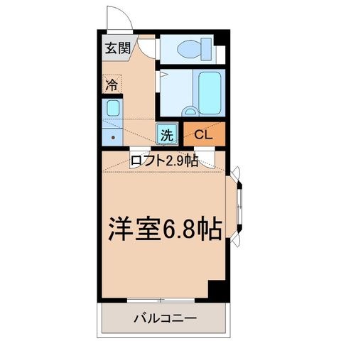 拡大写真:尼崎市瓦宮2丁目 3階301の間取り