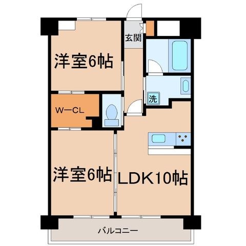 拡大写真:尼崎市善法寺町 4階402の間取り