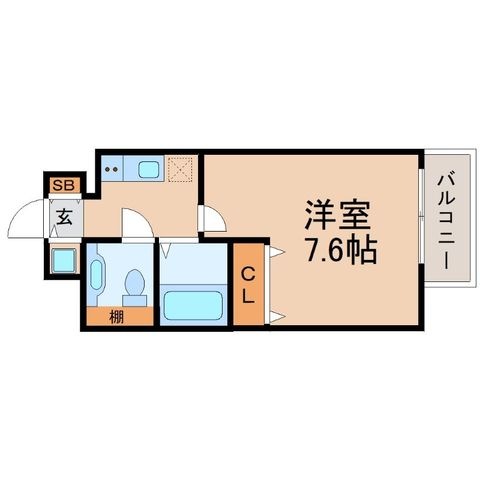 拡大写真:大阪市西淀川区歌島1丁目 5階501の間取り