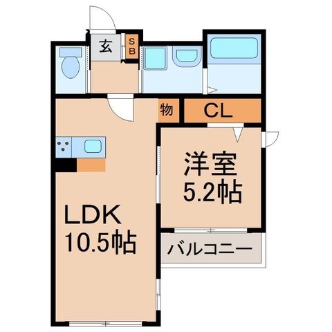 拡大写真:尼崎市南塚口町6丁目 2階203の間取り