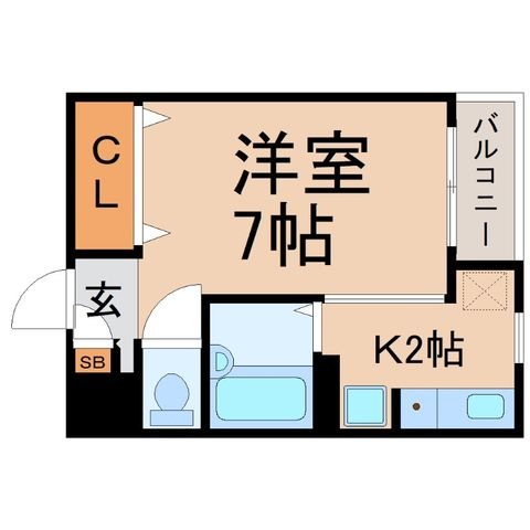 拡大写真:尼崎市神田南通1丁目 6階605の間取り