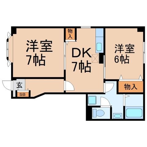 拡大写真:尼崎市食満2丁目 1階101の間取り