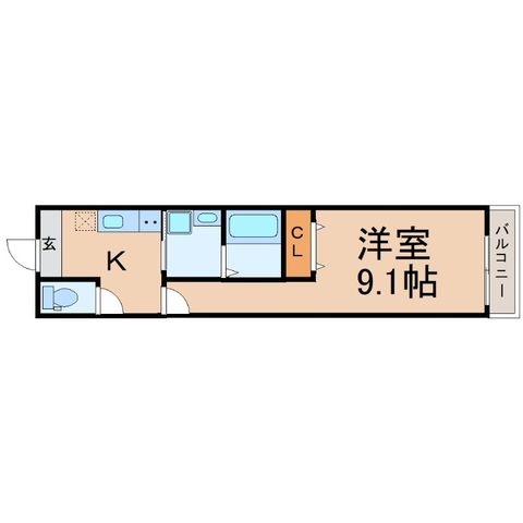 拡大写真:尼崎市南塚口町3丁目 3階302の間取り