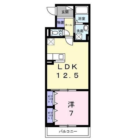 拡大写真:尼崎市神崎町 3階301の間取り