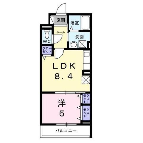拡大写真:尼崎市神崎町 3階305の間取り