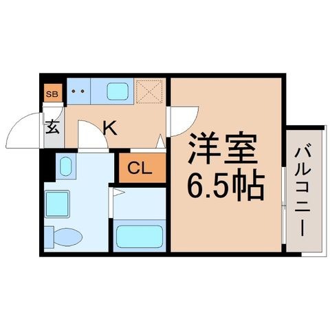 拡大写真:尼崎市東園田町5丁目 2階201の間取り