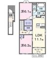 クレールAの間取図