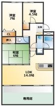 サンパーク成田弐番館の間取図