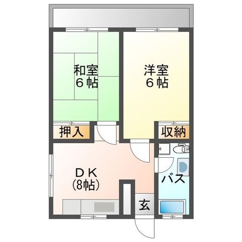拡大写真:ツチダビル 4階312の間取り