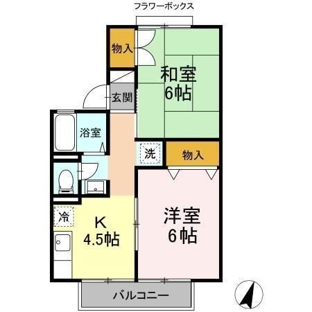 拡大写真：メゾン神田 2階201の間取り