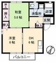 ビレッジ城北 B棟の間取図