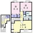 オーブリーヒキノAの間取図