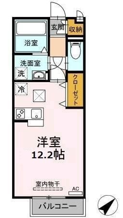 拡大写真:エーデルハイム浜乃木 1階101の間取り