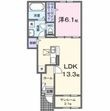 ラルジュBの間取図