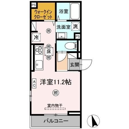 拡大写真:ロイヤルステージ東津田A棟 1階101の間取り