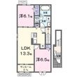 レジデンスAK長久Ⅱの間取図