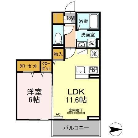 拡大写真:スフィーダ 2階202の間取り