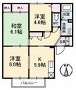 コーポ中的場 Ⅲ棟の間取図