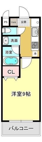拡大写真:コクーン大元駅前 4階402の間取り