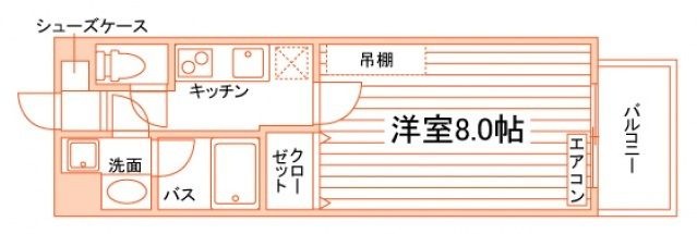 拡大写真:The MODERN学南町 4階405の間取り