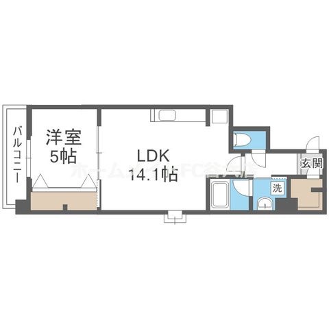 拡大写真:Draw上本町 2階203の間取り