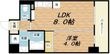 写真:La Douceur谷町 11階1102の間取図