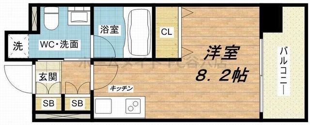 拡大写真:KDXレジデンス本町橋 5階512の間取り